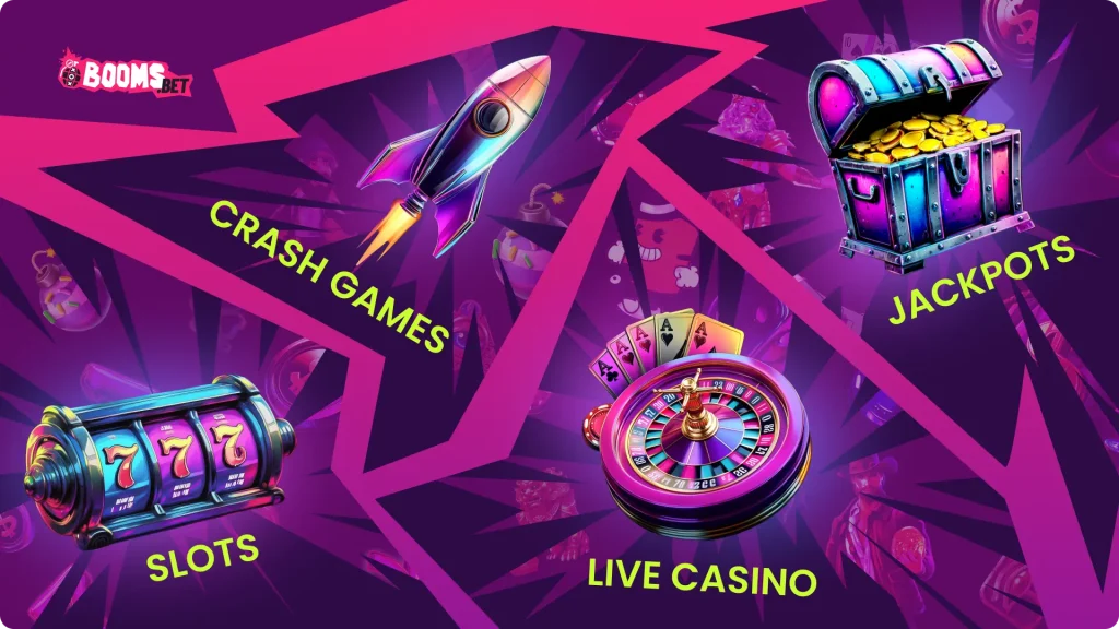 Online casino BoomsBet met crash games