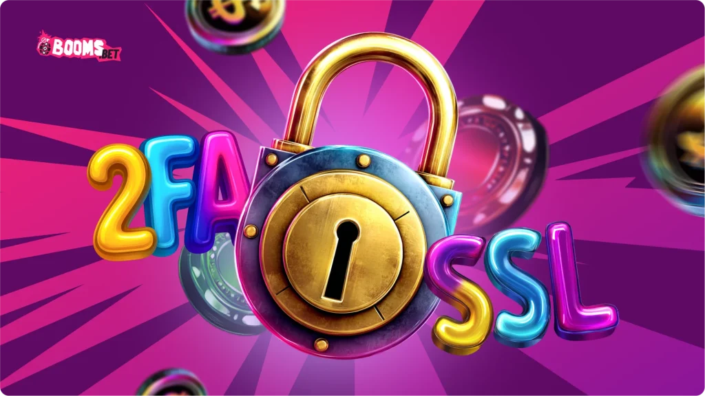 BoomsBet casino beveiliging 2FA en SSL