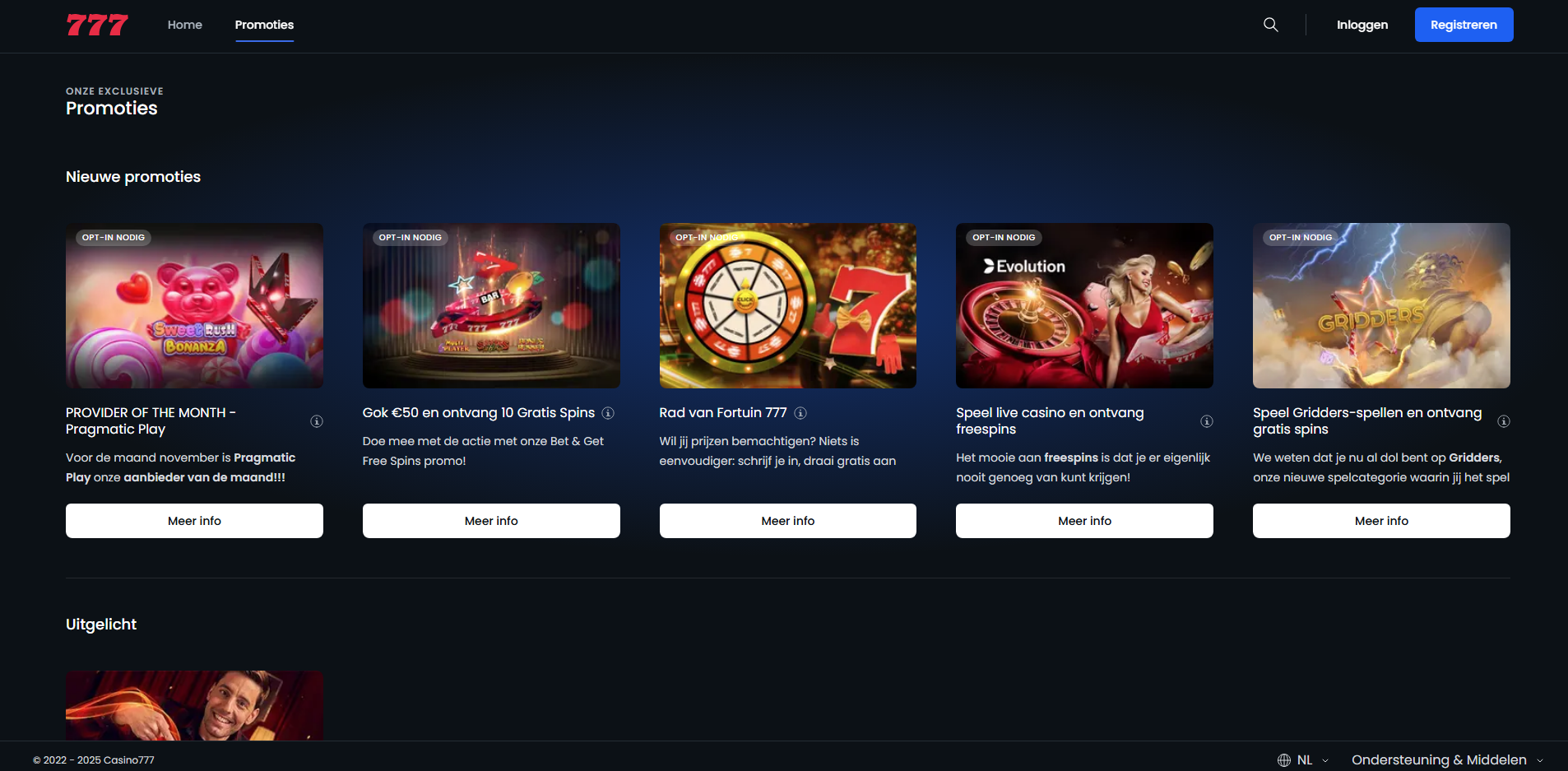 Casino777 ongoing promotions